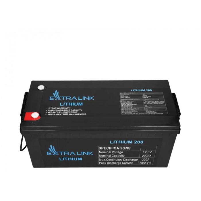 Акумуляторна батарея для ДБЖ Extralink LiFePO4 12.8V 200Ah